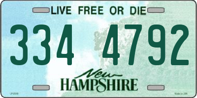 NH license plate 3344792