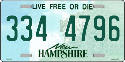 NH license plate 3344796