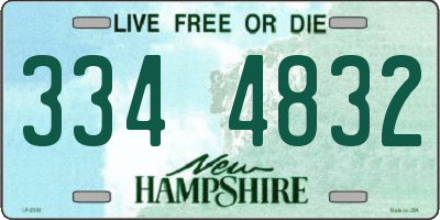 NH license plate 3344832