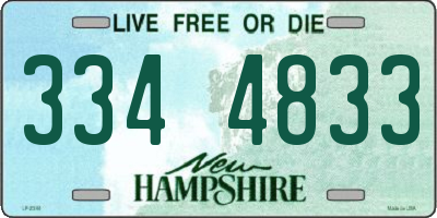 NH license plate 3344833