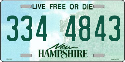 NH license plate 3344843
