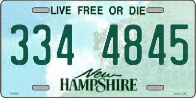 NH license plate 3344845
