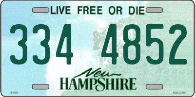 NH license plate 3344852