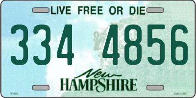 NH license plate 3344856
