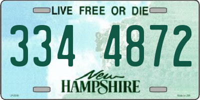 NH license plate 3344872