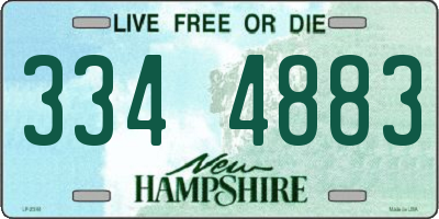 NH license plate 3344883