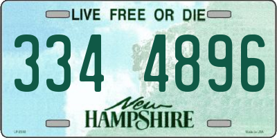 NH license plate 3344896