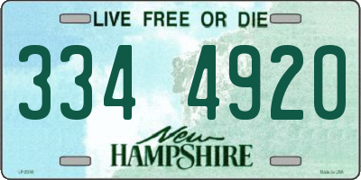 NH license plate 3344920