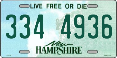 NH license plate 3344936