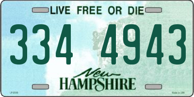NH license plate 3344943
