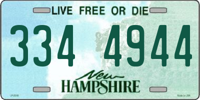 NH license plate 3344944