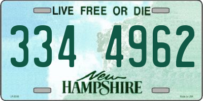 NH license plate 3344962