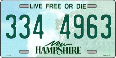 NH license plate 3344963