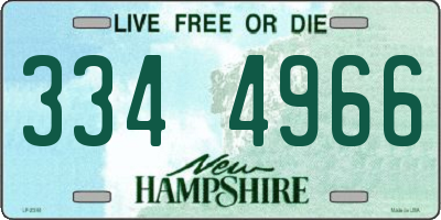 NH license plate 3344966