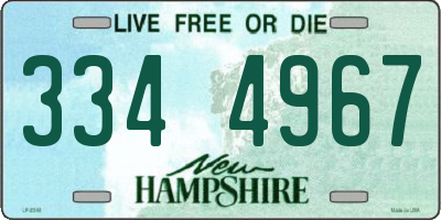 NH license plate 3344967