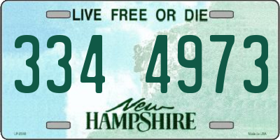 NH license plate 3344973