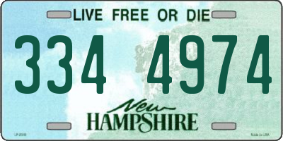 NH license plate 3344974