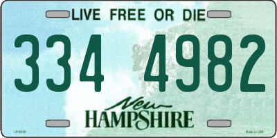 NH license plate 3344982