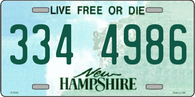 NH license plate 3344986
