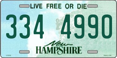 NH license plate 3344990