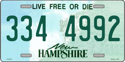 NH license plate 3344992