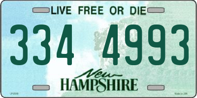 NH license plate 3344993