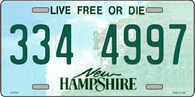 NH license plate 3344997