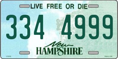 NH license plate 3344999