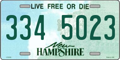 NH license plate 3345023