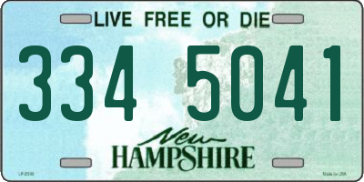NH license plate 3345041