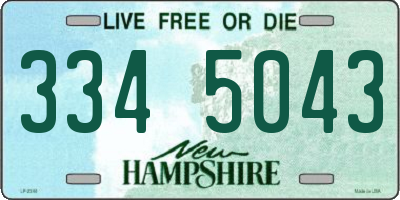NH license plate 3345043