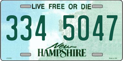 NH license plate 3345047
