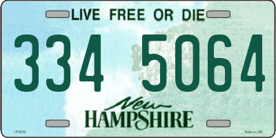 NH license plate 3345064