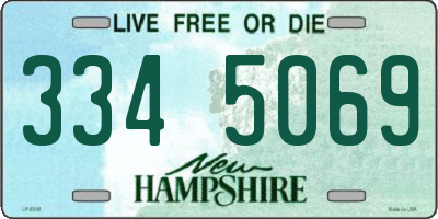 NH license plate 3345069
