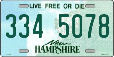 NH license plate 3345078