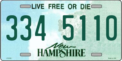 NH license plate 3345110