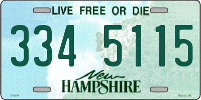 NH license plate 3345115