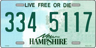 NH license plate 3345117