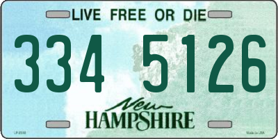 NH license plate 3345126