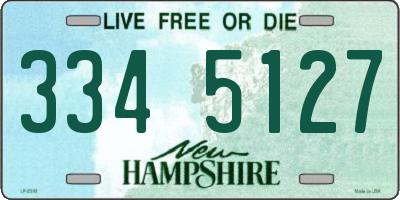 NH license plate 3345127