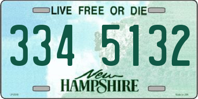 NH license plate 3345132