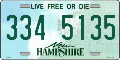NH license plate 3345135