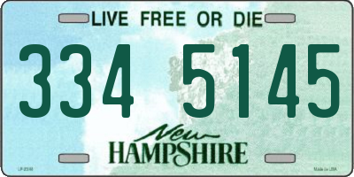 NH license plate 3345145
