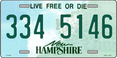 NH license plate 3345146