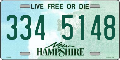 NH license plate 3345148