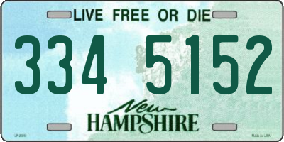 NH license plate 3345152