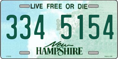 NH license plate 3345154