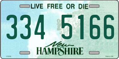 NH license plate 3345166