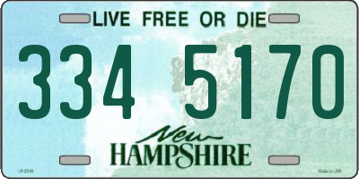 NH license plate 3345170