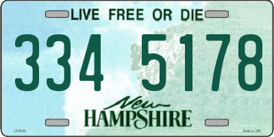NH license plate 3345178